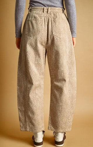 Bambi Print Barrel Pants