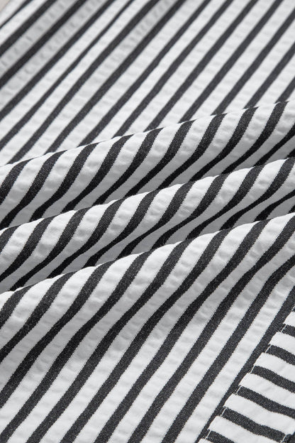 Stripe Wide Leg Casual Pants (S-4X)