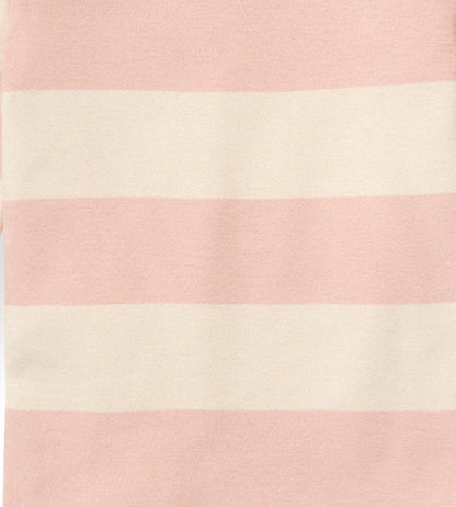 Rugby Stripe Organic Cotton Sleep & Play - Pink Sand