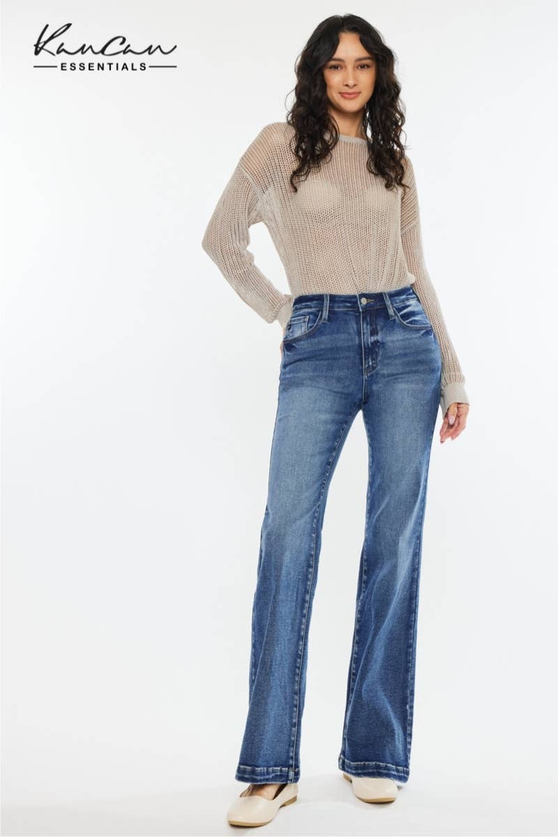 SUNRISE HIGH RISE WIDE LEG FLARE JEANS