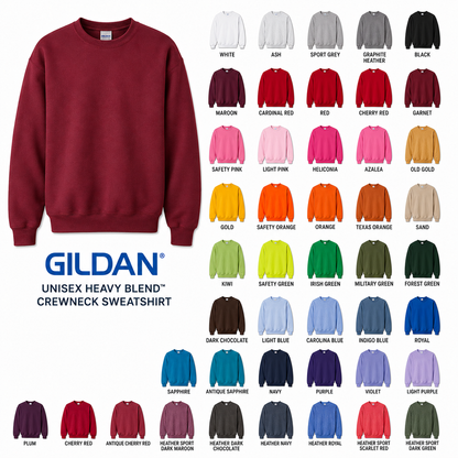 Gildan Heavy Blend Crewneck Sweatshirt Sublimation 18000