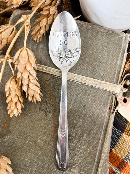 Pumpkins 5¢ Vintage Stamped Spoon
