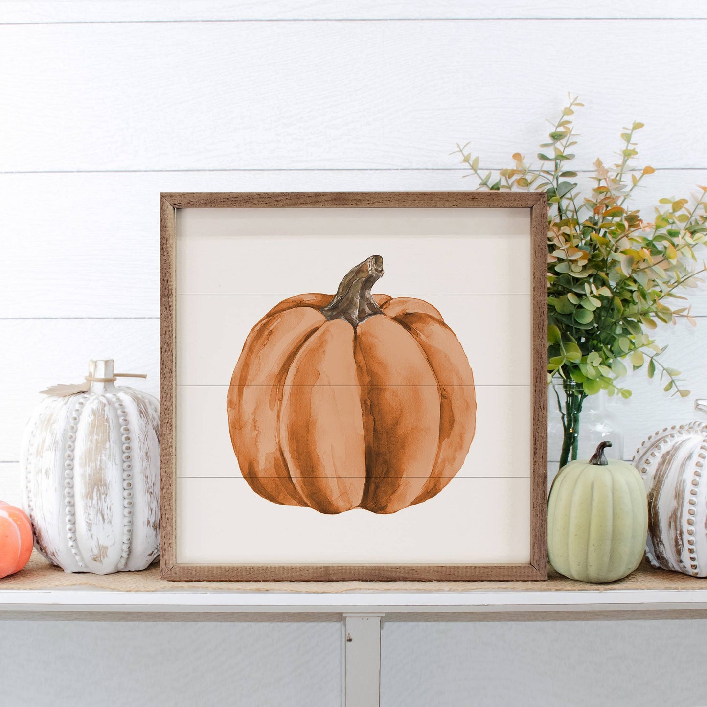 Watercolor Orange Pumpkin