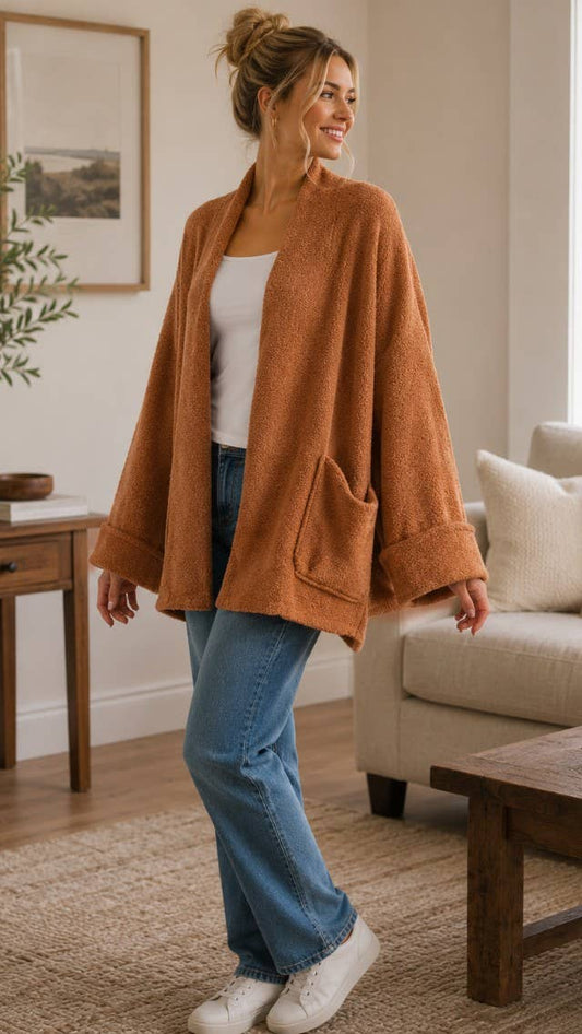 Fleece Pocket Cardigan
