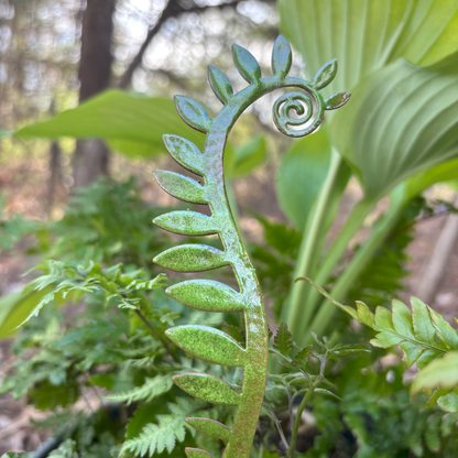 Enamel Fiddlehead Fern- moss