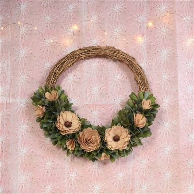 Wood Shaving Wreath - Lrg - Naturals