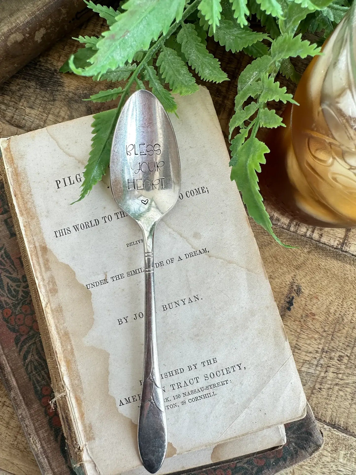 Bless Your Heart Stamped Vintage Spoon