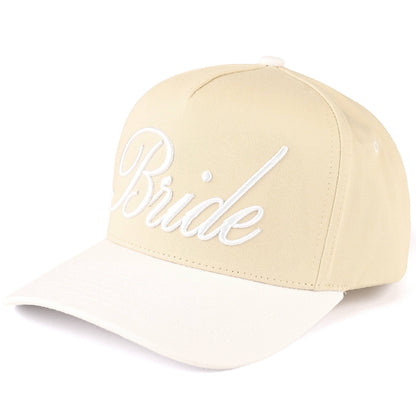 BRIDE Letter Embroidered Two Tone Trucker Cap