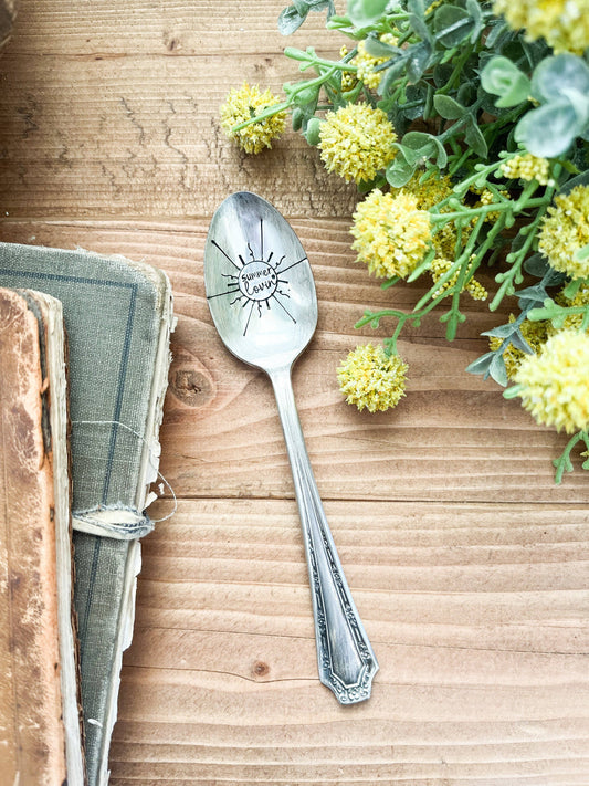 Summer Lovin Vintage Stamped Spoon