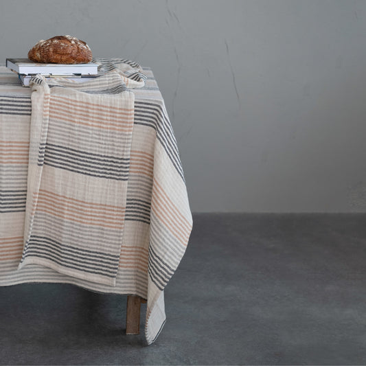 Woven Cotton Double Cloth Yarn Dyed Tablecloth