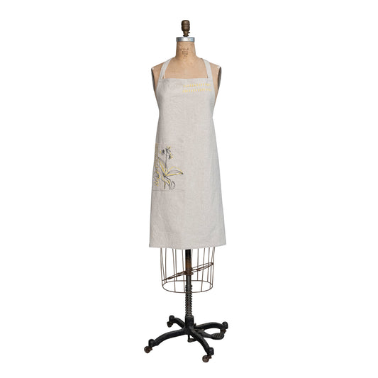 32"L x 28"W Cotton & Linen Printed Apron ©