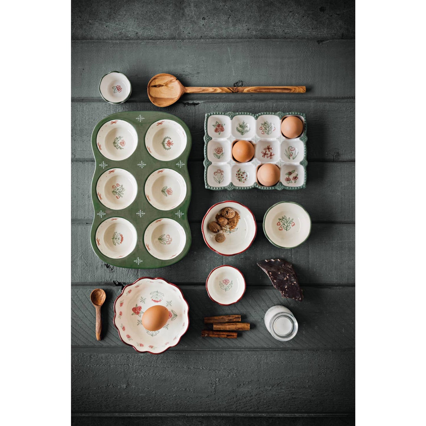 Camellia Stoneware Nesting Bowls Set of 4 Assorted