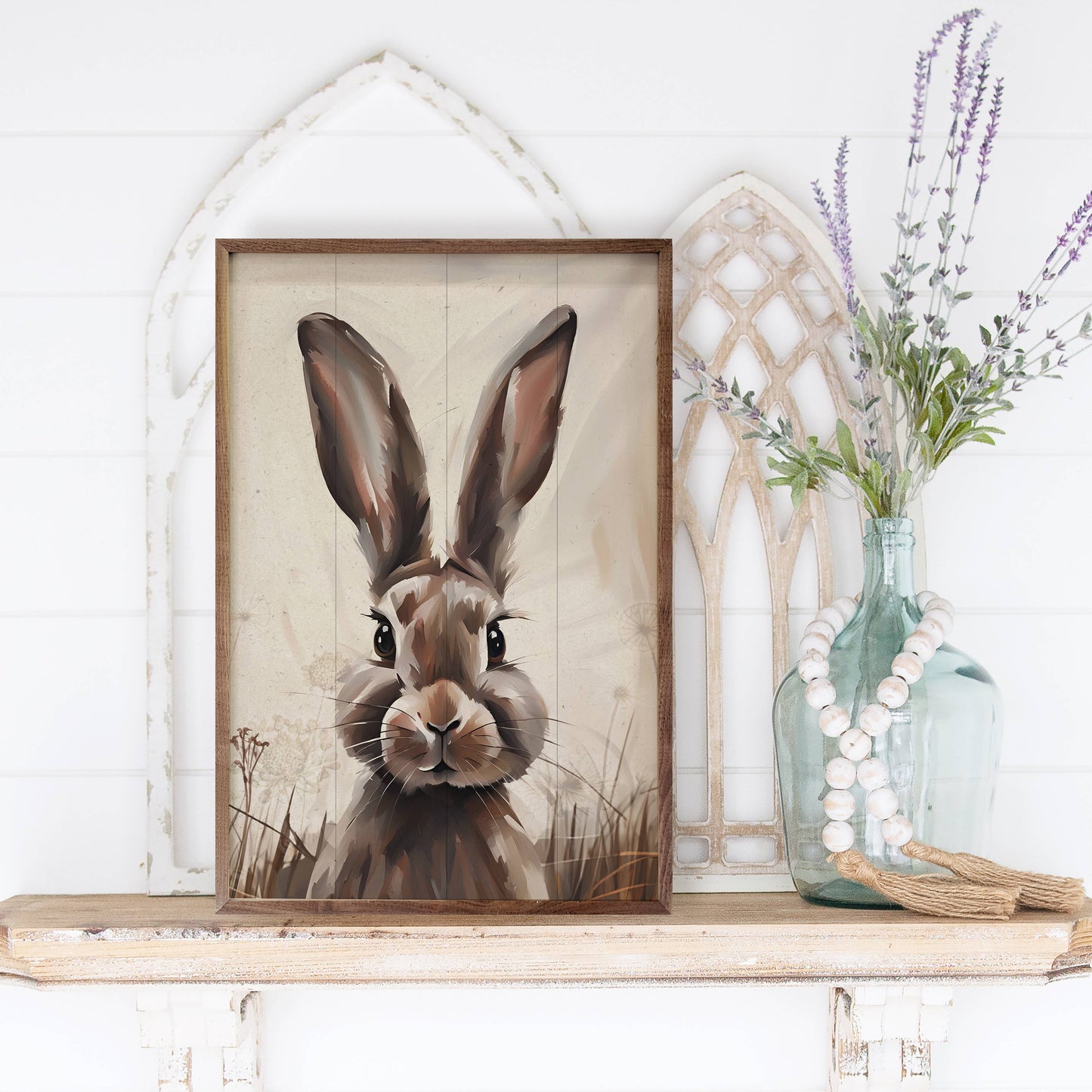 Peeking Brown Rabbit 5x8