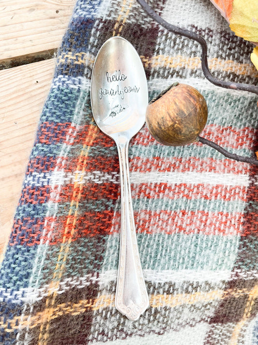 Hello Gourdgeous Vintage Stamped Spoon