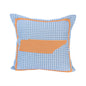 Tennessee State Shape Blue Plaid Pillow