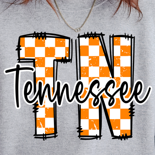 Tennessee Orange Checkered Tee