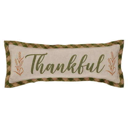 Harvest Blessings Thankful Decorative Fall Throw Pillow Autumn Home Decor Accent Cushion 5x15 Inch