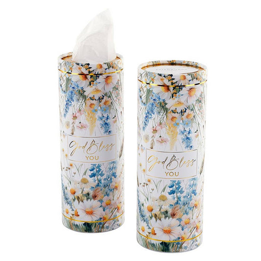 God Bless You tissues - Wildflowers