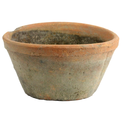 Rustic Terra Cotta Oval Pot - Lrg - Antique Red