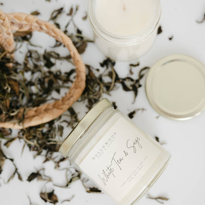 WHITE TEA & SAGE | SPRING | 8 OZ CANDLE