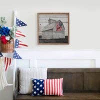 Black And White Flag Barn