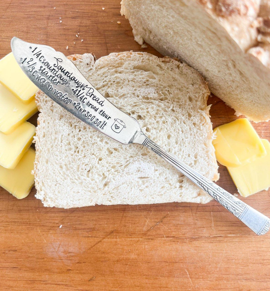 Sourdough Recipe Vintage Stamped Knife