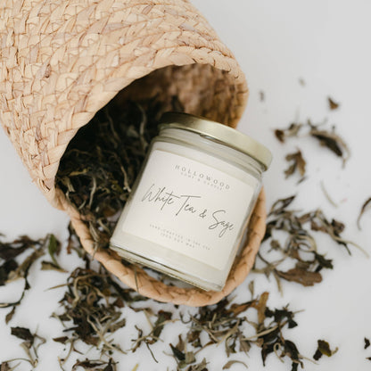 WHITE TEA & SAGE | SPRING | 8 OZ CANDLE