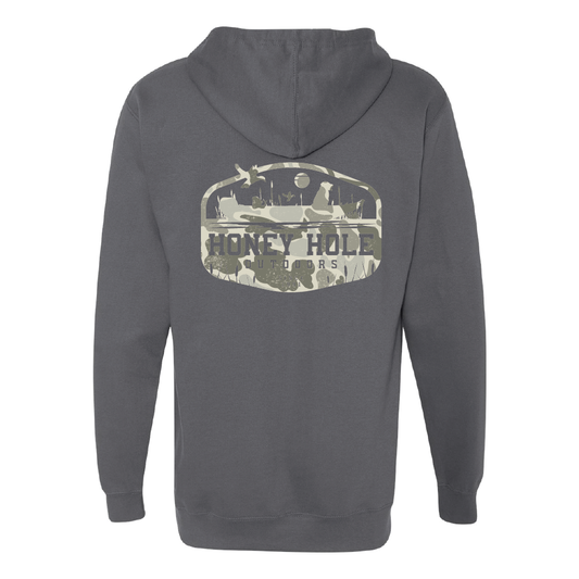 Fleece Hoodie - Boat Buddy - Charcoal