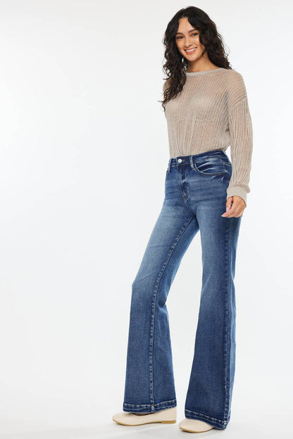 SUNRISE HIGH RISE WIDE LEG FLARE JEANS