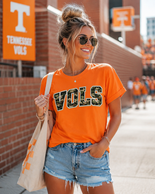 Camo VOLS Orange Gildan Unisex Tee
