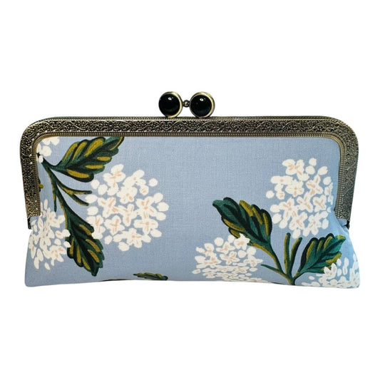 Kiki & Syds MIDI Clutch Purse - Blue Hydrangea