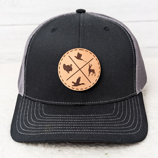 Hunting Season Leather Hat Patch