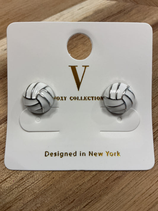 Volleyball Theme Stud Earrings