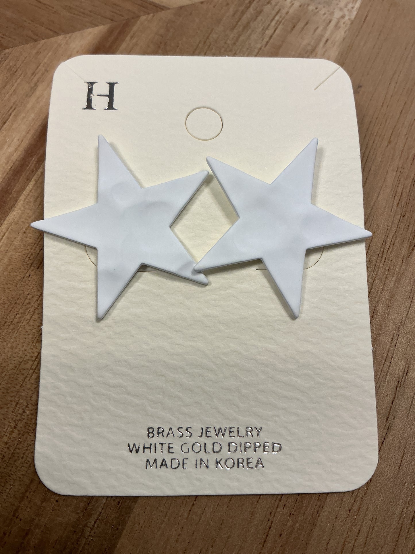 White star earrings
