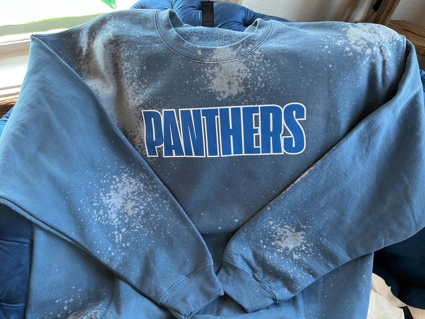 Bleached Indigo Panthers Sweatshirt