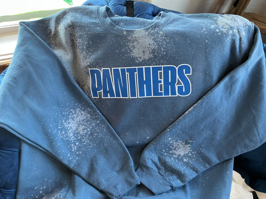 Bleached Indigo Panthers Sweatshirt