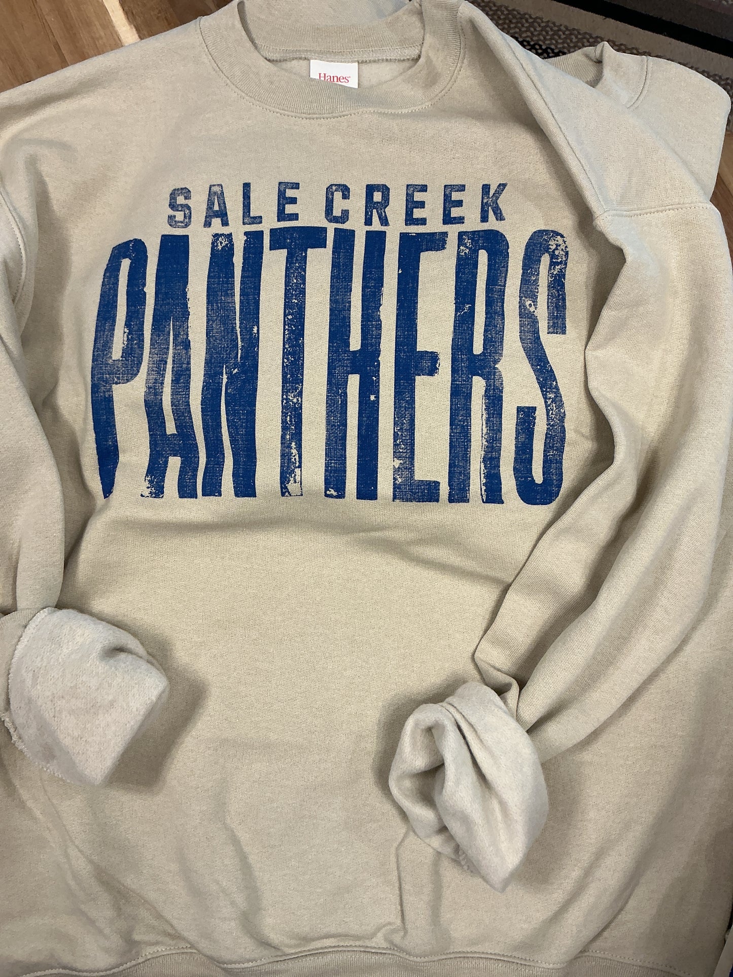 Distressed Skinny Panther Spirit Sweatshirt