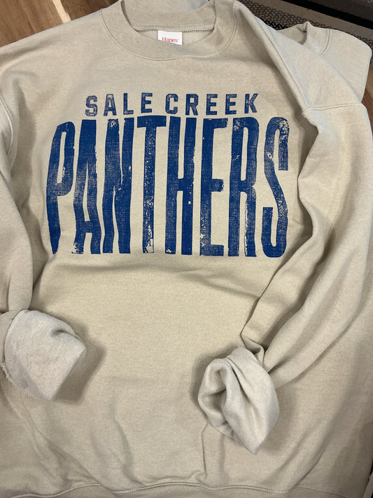 Distressed Skinny Panther Spirit Sweatshirt
