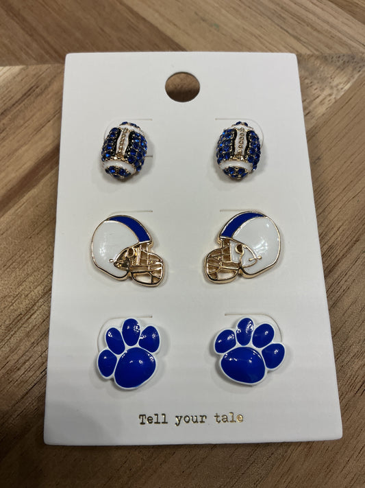 Gameday Pave Football Theme Earring Set