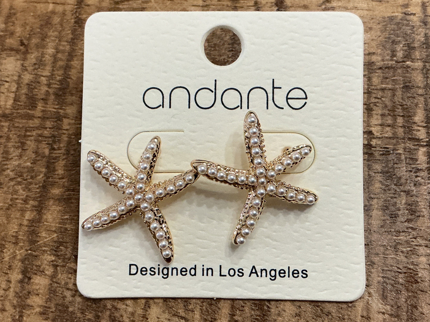 Pearl starfish earrings