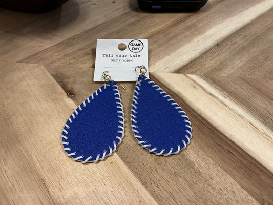 Gameday Stitch Leather Earings