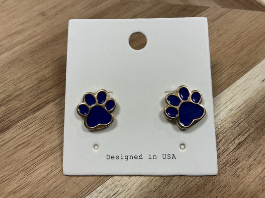 Paw Print Epoxy Earrings