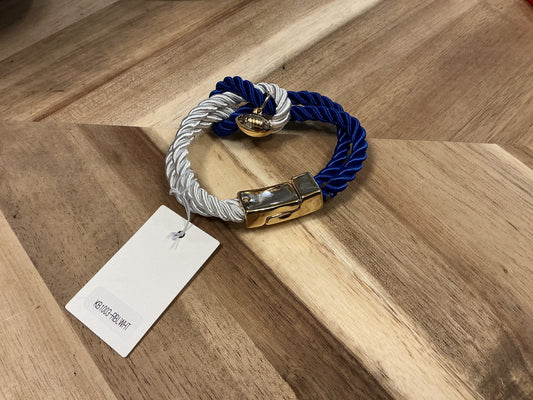 Gameday Rope Football Charm Bracelet