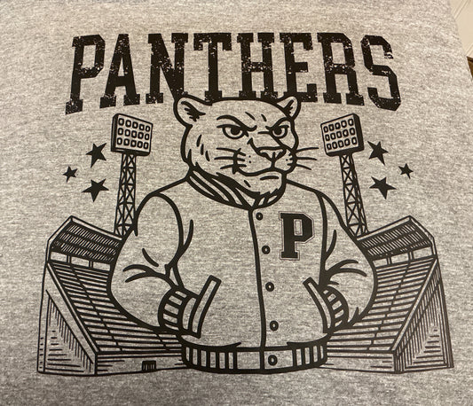 Panthers Letterman mascot T-shirt or Hoodie