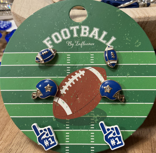 Gameday Football Theme 3 Pair Earring Set