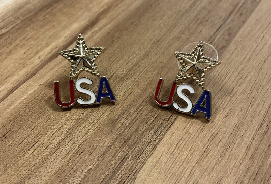 USA Letter Earrings