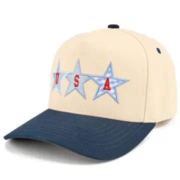 STAR USA Letter with Stars on Two Tone Trucker Hat